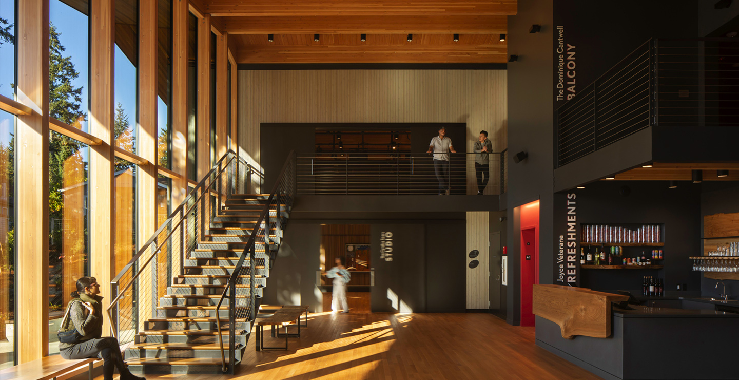 The Buxton Center for Bainbridge Performing Arts interior gallery